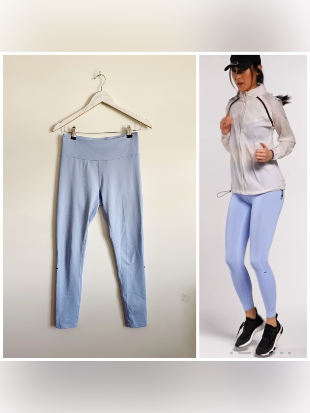 GYMSHARK Speed Leggings Moonstone Blue Women’s Size L Large